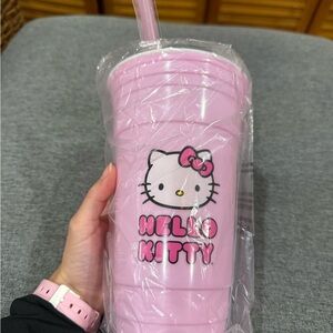Sanrio Hello Kitty Pink Tumbler with Straw